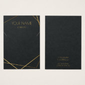 金ゴールド幾何学的ネックレス又はブレスレット表示カード (正面&裏面)