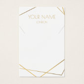 金ゴールド幾何学的ネックレス又はブレスレット表示カード (正面)