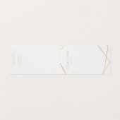 金ゴールド幾何学的ネックレス折り畳み表示カード 名刺 (外部フラット)