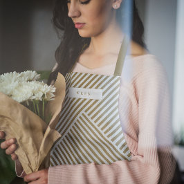 金ゴールド幾何学的パターエレガントン高度ルクース エプロン