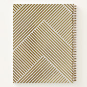 金ゴールド幾何学的パターエレガントン高度ルクース ノートブック (裏面)