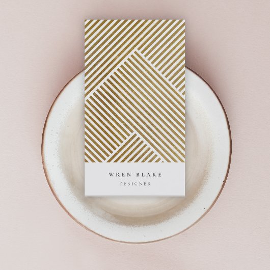 金ゴールド幾何学的パターエレガントン高度ルクース 名刺