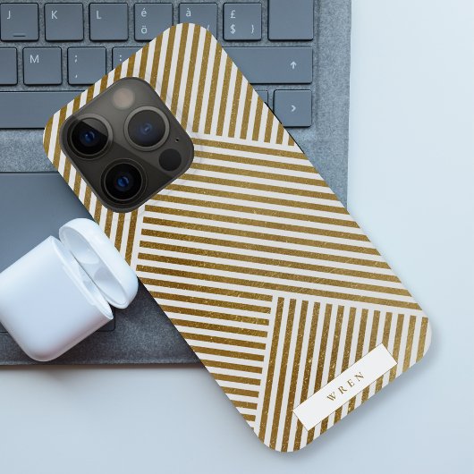 金ゴールド幾何学的パターエレガントン高度ルクース Case-Mate iPhoneケース