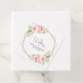 金ゴールド幾何学的ピンク赤面フローラ結婚の フェイバータグ (インサイチュ)