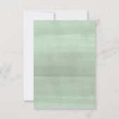 金ゴールド幾何学的フレームユーカリ結婚グリーン 出欠カード (裏面)