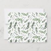 金ゴールド幾何学的フレーム結婚リーフ返信カード 出欠カード (裏面)