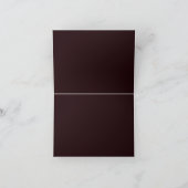 金ゴールド幾何学的ブルゴーニュフローラサンキューカード サンキューカード (内部)