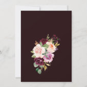 金ゴールド幾何学的ブルゴーニュ結婚ーフローラブランチ 招待状 (裏面)