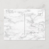 金ゴールド幾何学的プラムパープルフローラブライダルシャワー 案内ポストカード (裏面)