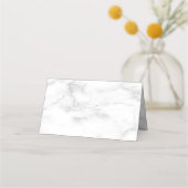 金ゴールド幾何学的プラムパープルマーブルフローラ プレイスカード (裏面)