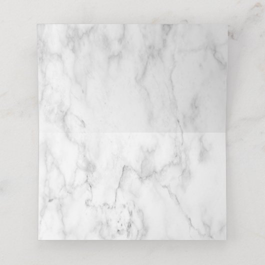 金ゴールド幾何学的プラムパープルマーブルフローラ プレイスカード (内部開封)