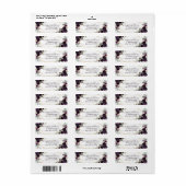 金ゴールド幾何学的プラムパープルマーブル差出人住所 ラベル (フルシート)