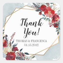 金ゴールド幾何学的ボホフローラ結婚式用シール