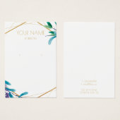 金ゴールド幾何学的リースイヤリングディスプレイカード (正面&裏面)