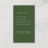 金ゴールド幾何学的ロゴ | Green 名刺 (裏面)