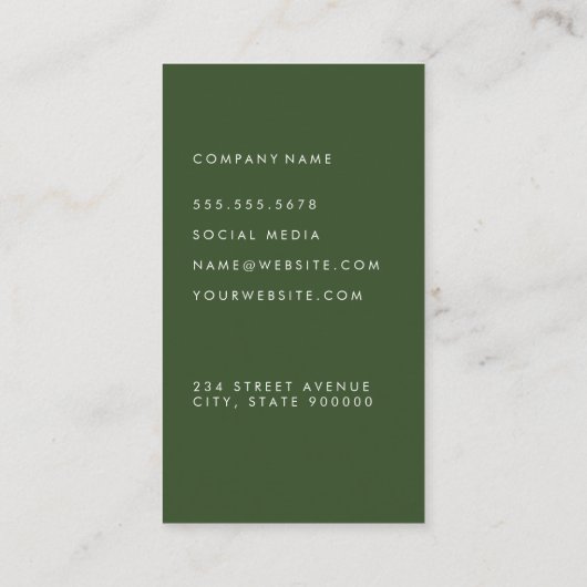 金ゴールド幾何学的ロゴ | Green 名刺 (裏面)