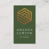 金ゴールド幾何学的ロゴ | Green 名刺 (正面)