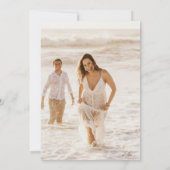 金ゴールド幾何学的仮想結婚式招待状カード (裏面)