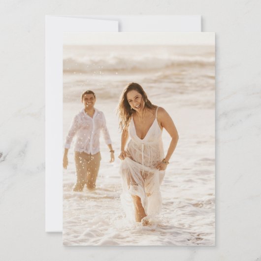 金ゴールド幾何学的仮想結婚式招待状カード (裏面)