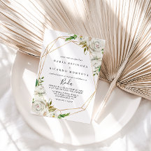 金ゴールド幾何学的牡丹スペインのフローラ結婚