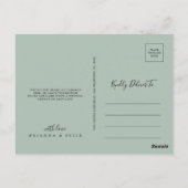 金ゴールド幾何学緑ピンク赤面ありがとう ポストカード (裏面)