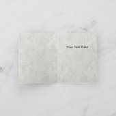 金ゴールド幾何白大理石結婚のサンキューカード サンキューカード (内部)