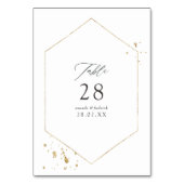 金ゴールド幾何結婚図形 テーブルナンバー (裏面)