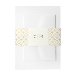 金ゴールド幾何結婚型ベリーバンド 招待状ベリーバンド