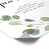 金ゴールド幾何結婚書の開いたバー ポスター (角)