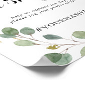 金ゴールド幾何結婚書のOhスナップ記号 ポスター (角)