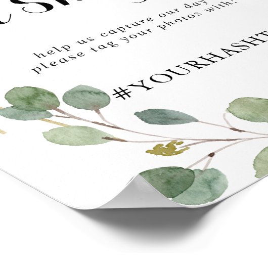 金ゴールド幾何結婚書のOhスナップ記号 ポスター (角)