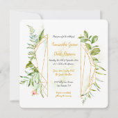 金ゴールド幾何結晶植物広場 招待状 (正面)