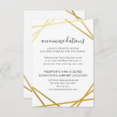 金ゴールド幾何縁どモダンホテル情報 エンクロージャーカード (正面/裏面)