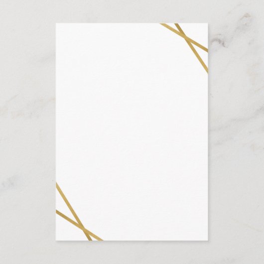 金ゴールド幾何縁どモダンホテル情報 エンクロージャーカード (裏面)