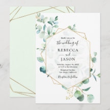 金ゴールド幾何葉緑結婚の