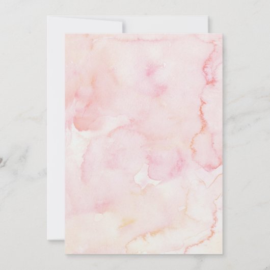 金ゴールド幾何赤面フローラブライダルシャワー 招待状 (裏面)