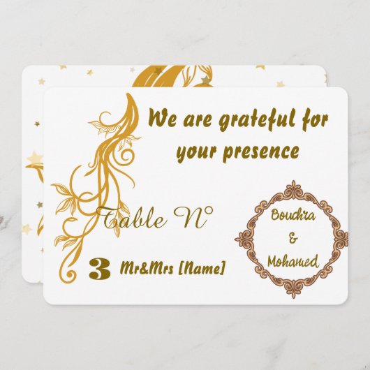 金ゴールド座席表 (正面/裏面)