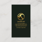 金ゴールド建物グリーングランジ建築 名刺 (裏面)