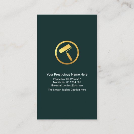 金ゴールド建物屋上の便絵画利屋のサービス 名刺 (裏面)