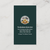 金ゴールド建物屋上屋上 名刺 (裏面)