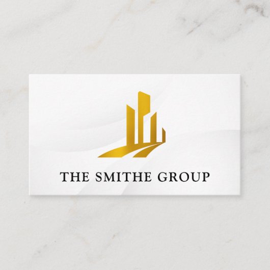 金ゴールド建物 | 実在財産 名刺 (正面)