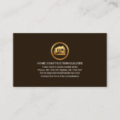 金ゴールド建築のツールのリノベーション 名刺 (裏面)