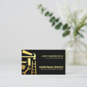 金ゴールド建築のツール 名刺 (スタンド正面)