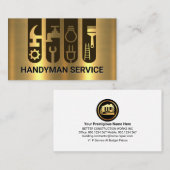金ゴールド建築ツールタブレイヤ 名刺 (正面/裏面)