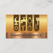 金ゴールド建築ツールHandyman Layers 名刺 (正面)