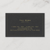 金ゴールド弁護士ジャスティススケールロゴブラックレザー 名刺 (裏面)