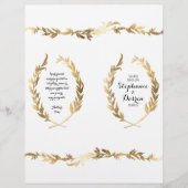 金ゴールド式プログラムオリーブ月桂樹リーフリース (正面)