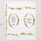 金ゴールド式プログラムオリーブ月桂樹リーフリース (正面/裏面)