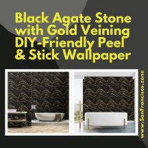 金ゴールド張り皮とスティック付き黒瑪瑙の石