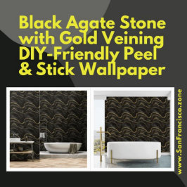 金ゴールド張り皮とスティック付き黒瑪瑙の石 壁紙